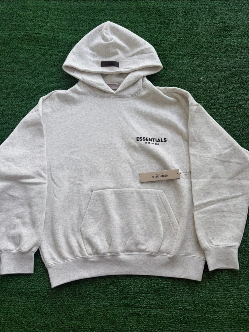Essentials Men's Heather Light Gray Hoodie Sweatshirt